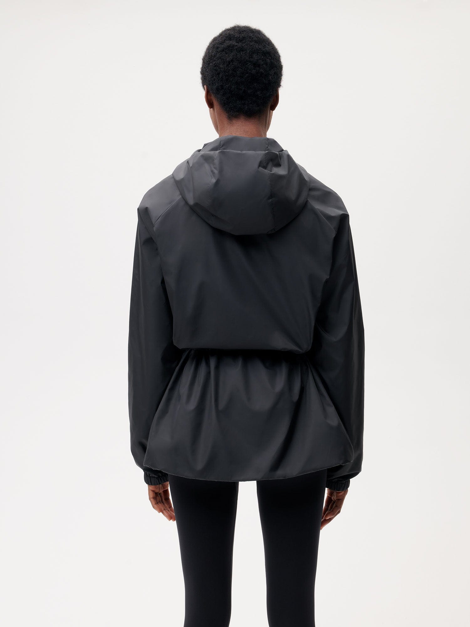 Womens Black Nylon Color Block Jacket | PANGAIA