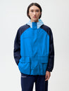 Recycled Nylon Color Block Jacket—cerulean blue male