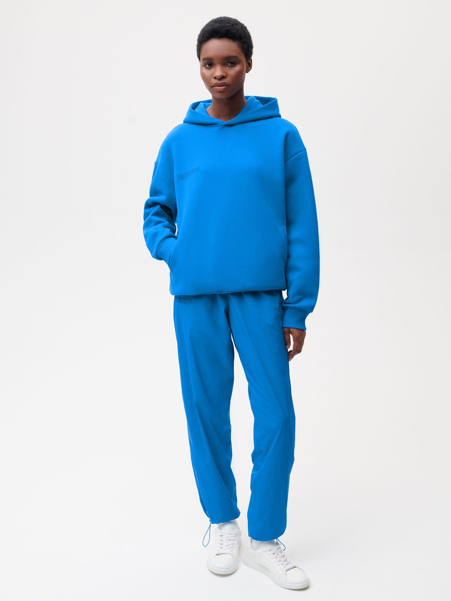 Recycled Nylon Track Pants - Cerulean Blue - Pangaia