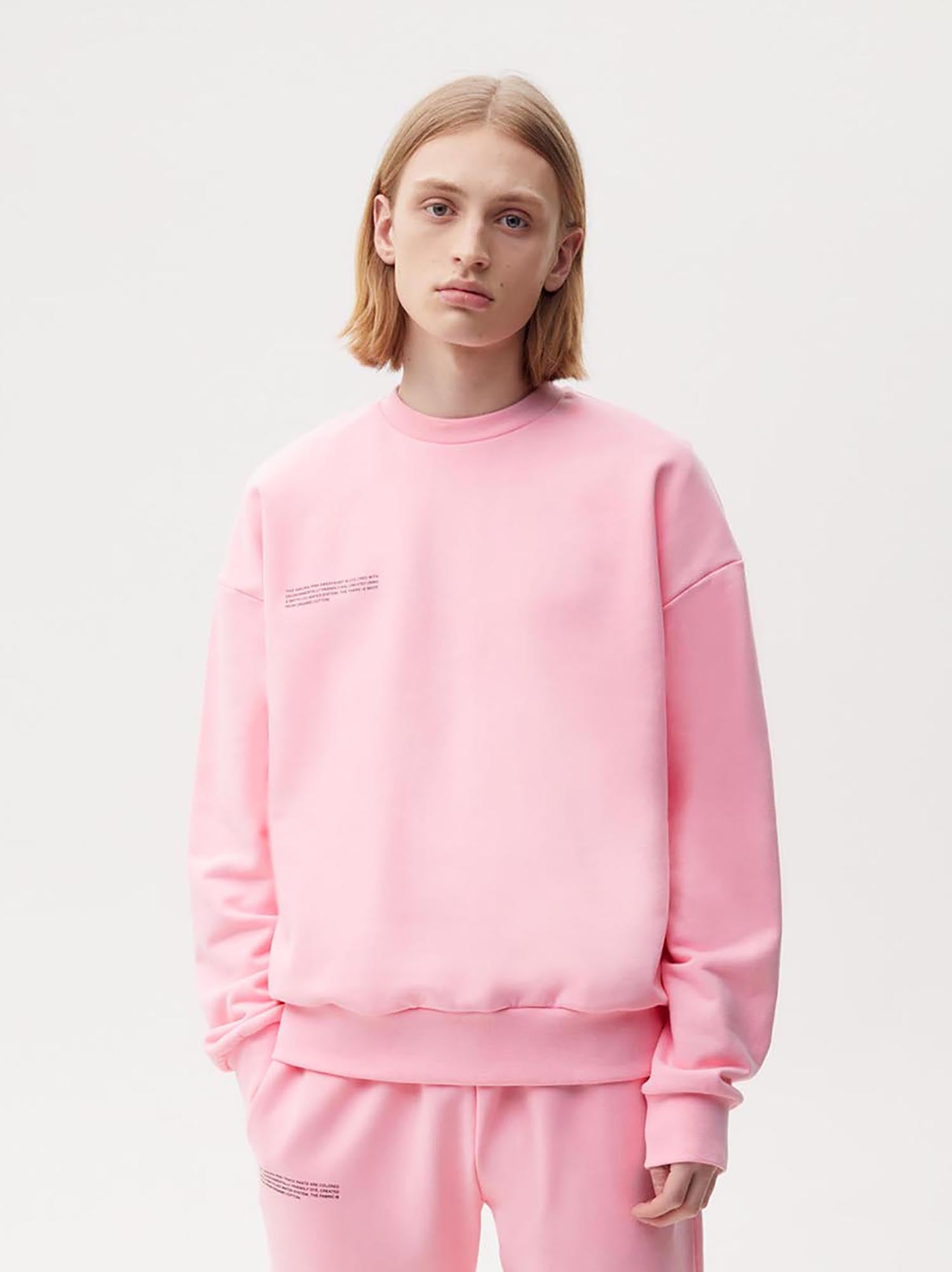 Pink cotton sweatshirt new arrivals