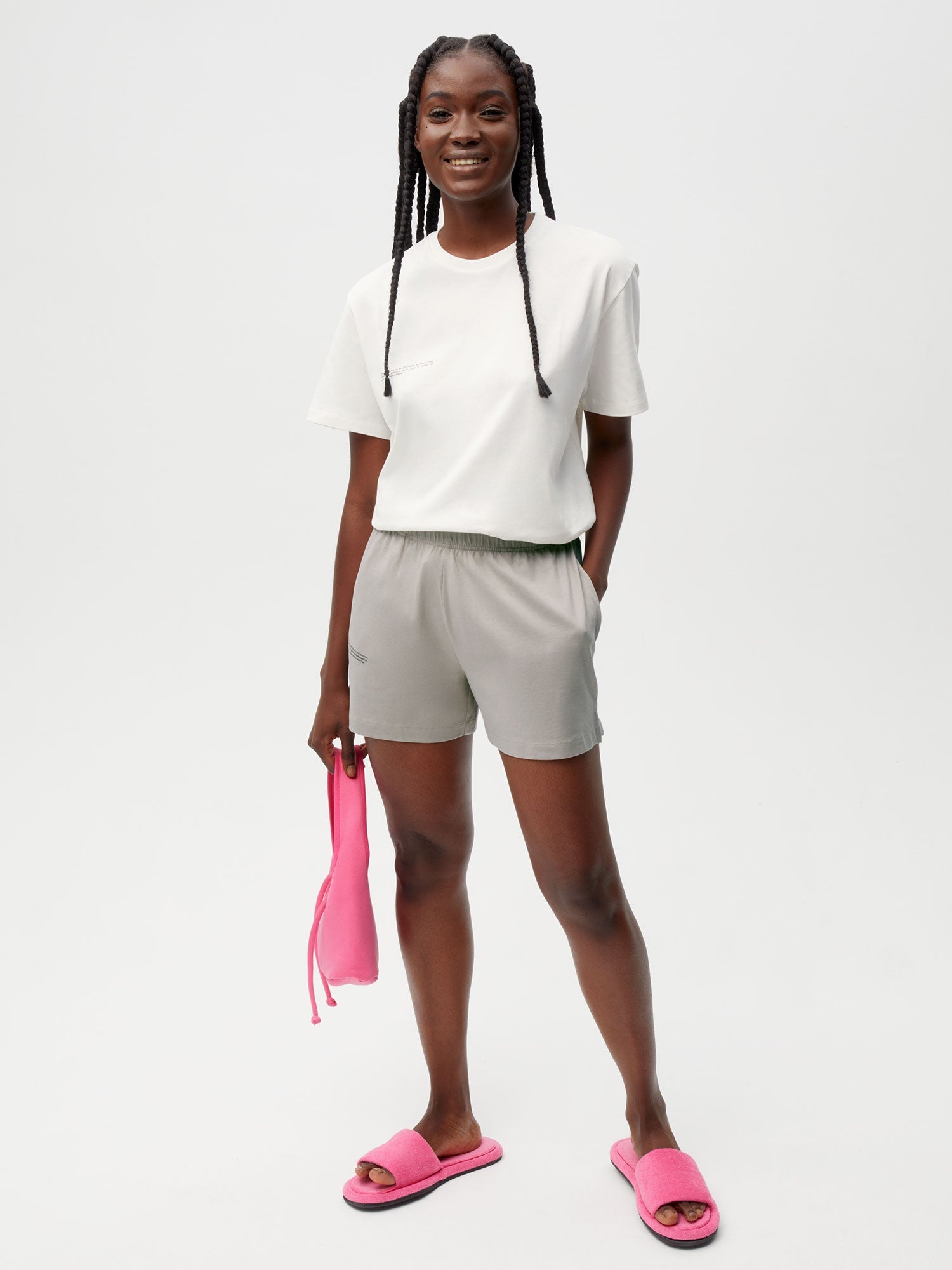 Seaweed Fiber Loungewear Shorts Stone Female