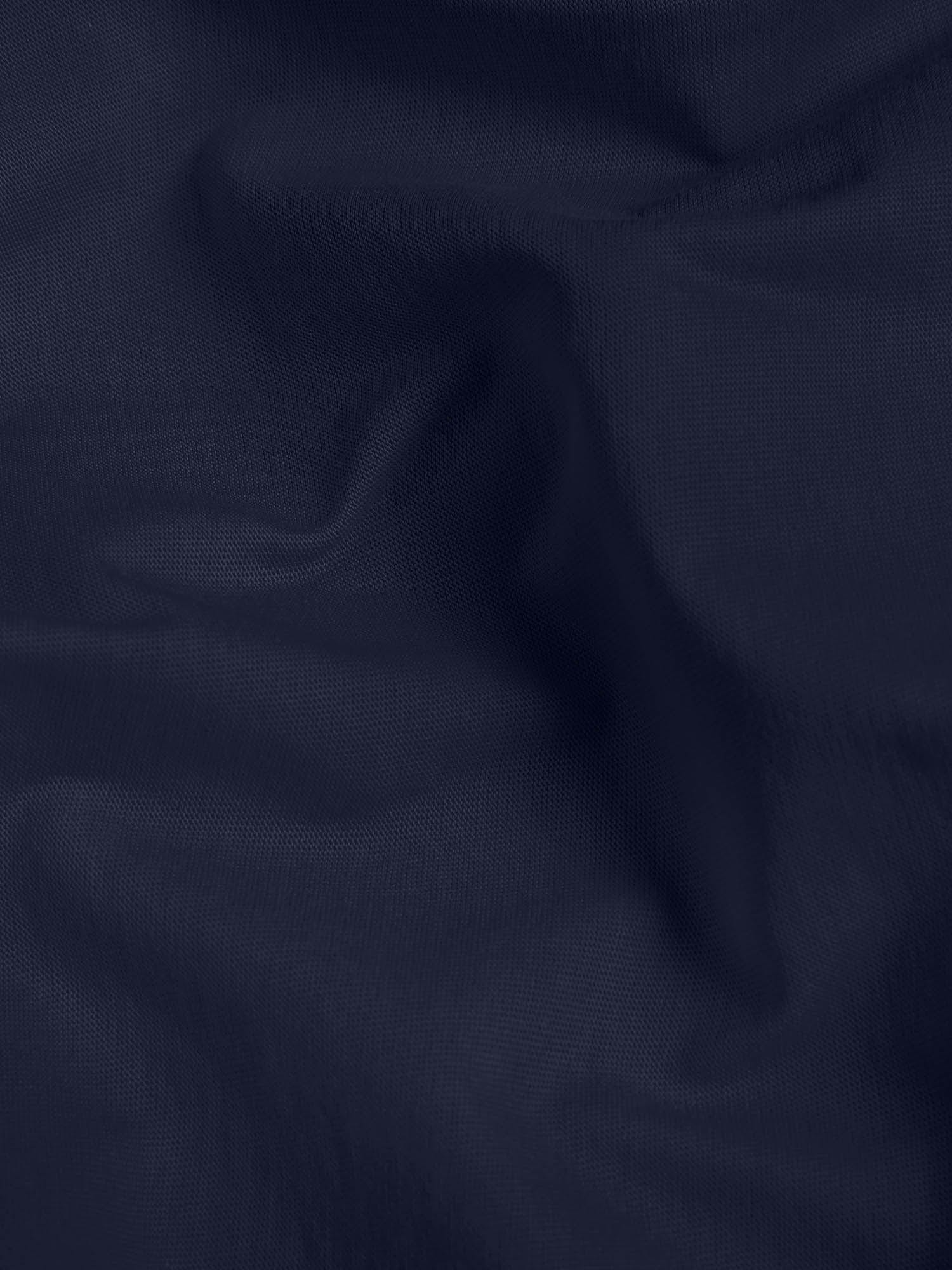 Cotton Long Sleeve T-shirt with C-FIBER™—navy blue