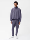 Recycled Cotton Tapered Track Pants—slate blue male